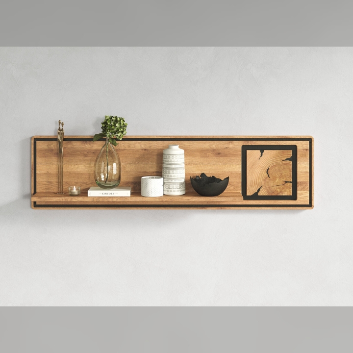 Półka wisząca dębowa Lunare 140 cm