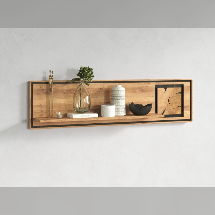 Półka wisząca dębowa Lunare 140 cm