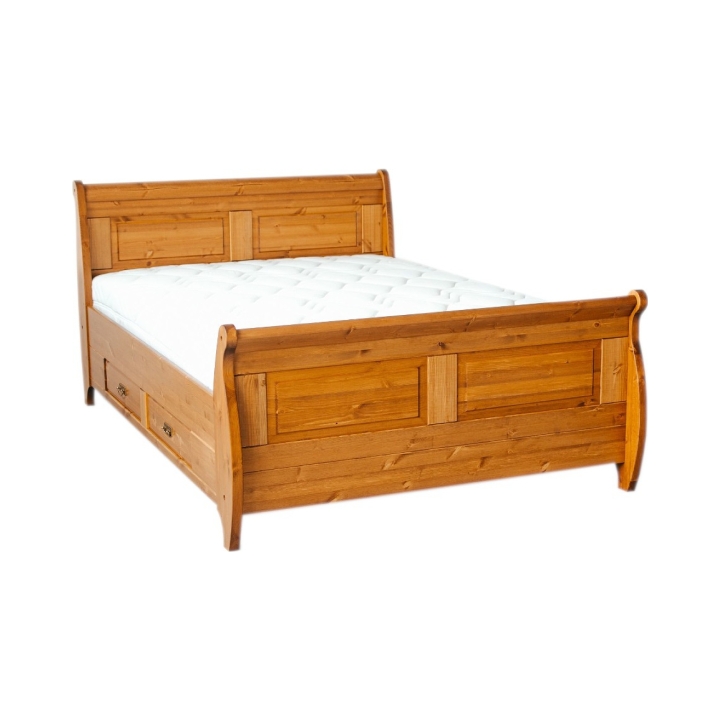 Łóżko sosnowe z szufladami Sycylia 180x200