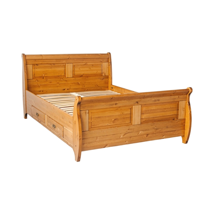 Łóżko sosnowe z szufladami Sycylia 180x200