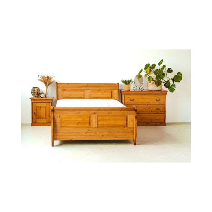 Łóżko sosnowe z szufladami Sycylia 180x200