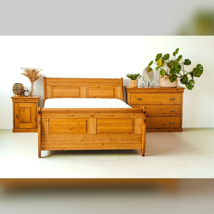 Łóżko sosnowe z szufladami Sycylia 160x200