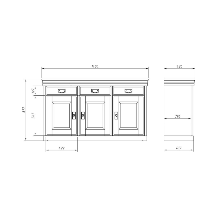 Komoda sosnowa Sycylia