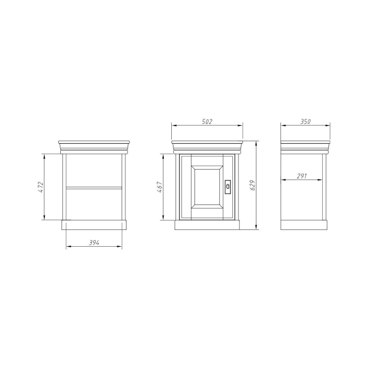 Szafka nocna sosnowa Sycylia