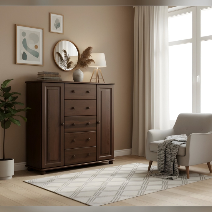 Komoda sosnowa Klasyk KD-90 bejca