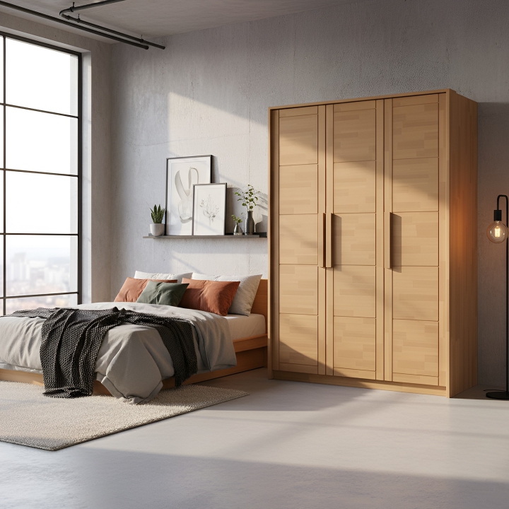 Szafa bukowa 3-drzwiowa Timo III