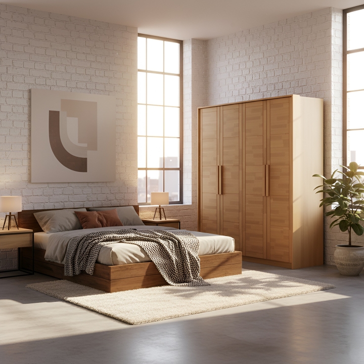 Szafa bukowa 4-drzwiowa Timo IV