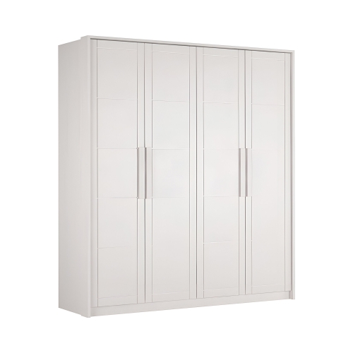 Szafa bukowa 4-drzwiowa Timo IV biała