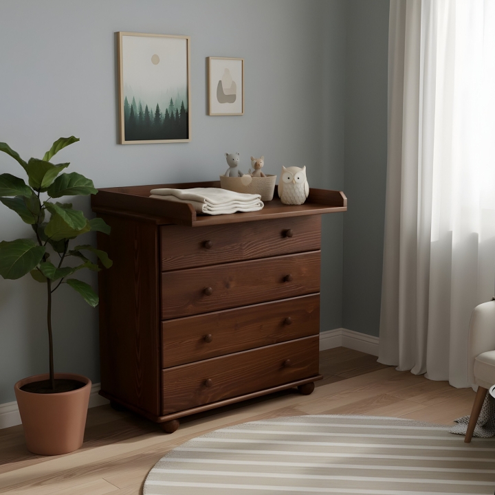 Komoda sosnowa z przewijakiem Klasyk KD-57 bejca