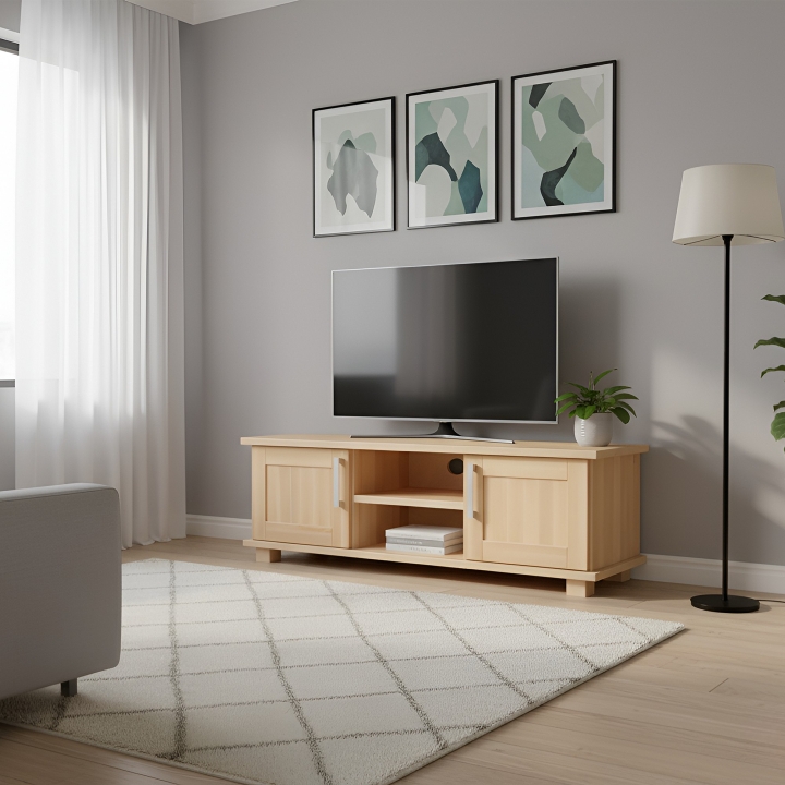 Bukowa szafka RTV II Mona lakier