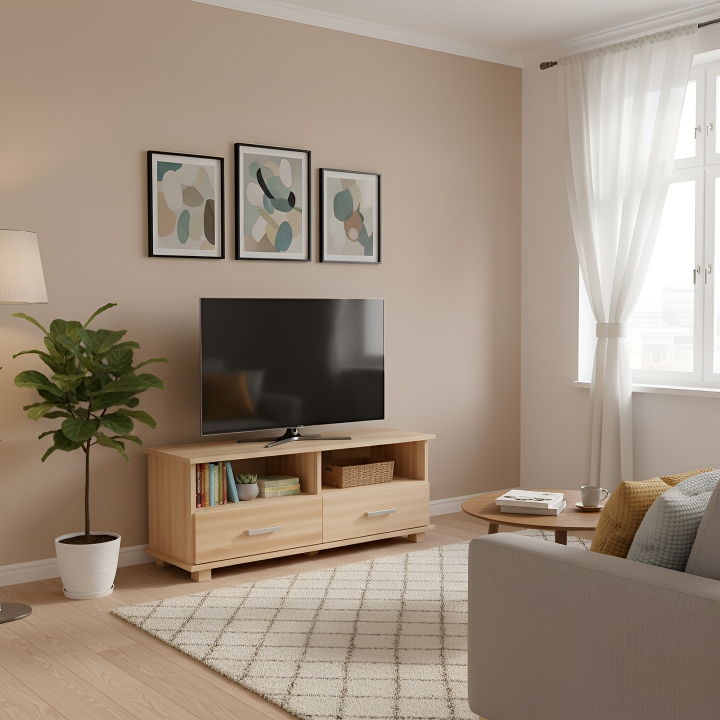 Bukowa szafka RTV V Mona lakier