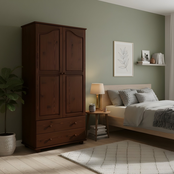 Szafa sosnowa 2-drzwiowa Klasyk SF-18 bejca