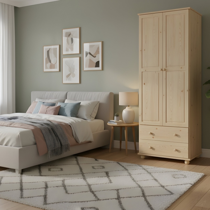 Szafa sosnowa 2-drzwiowa Klasyk SF-17 lakier