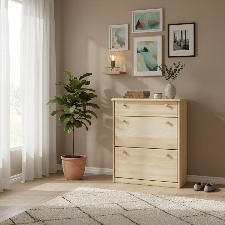 Sosnowa szafka na buty Klasyk SB-72 lakier