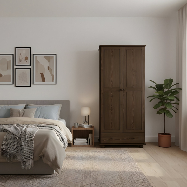 Szafa sosnowa 2-drzwiowa Klasyk SF-14 bejca