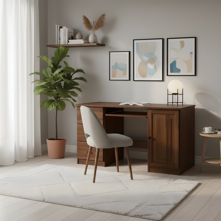 Sosnowe biurko Klasyk BR-4 bejca