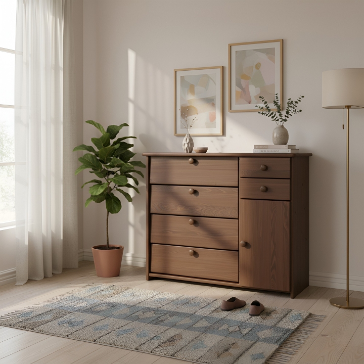 Sosnowa szafka na buty Klasyk SB-79 bejca