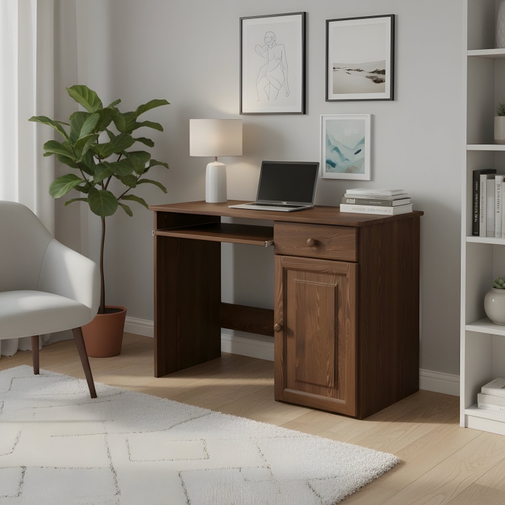 Sosnowe biurko Klasyk BR-03 bejca