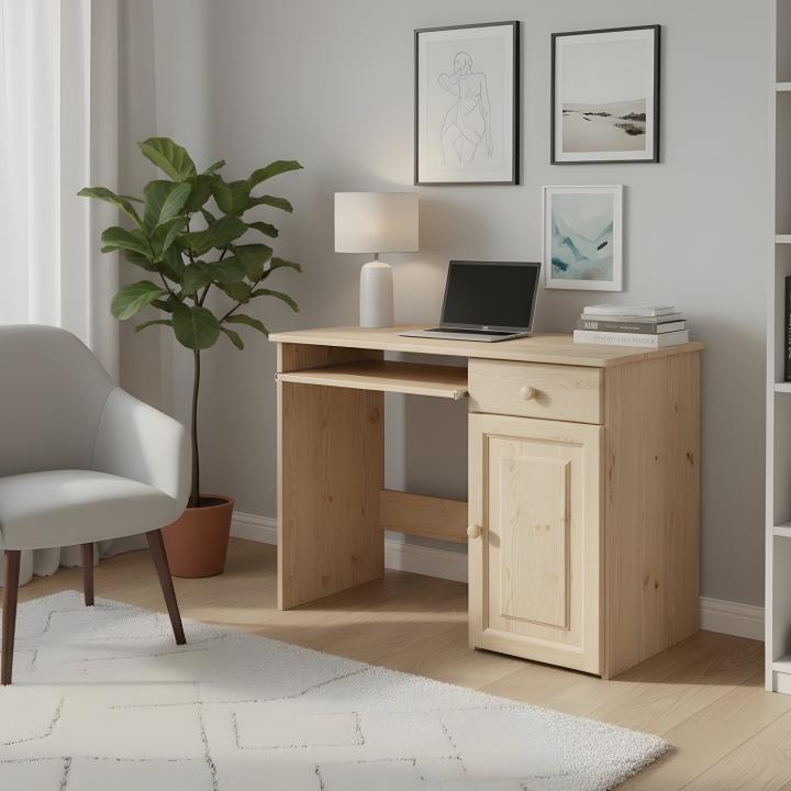 Sosnowe biurko Klasyk BR-03 lakier