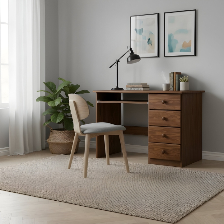 Sosnowe biurko Klasyk BR-01 bejca