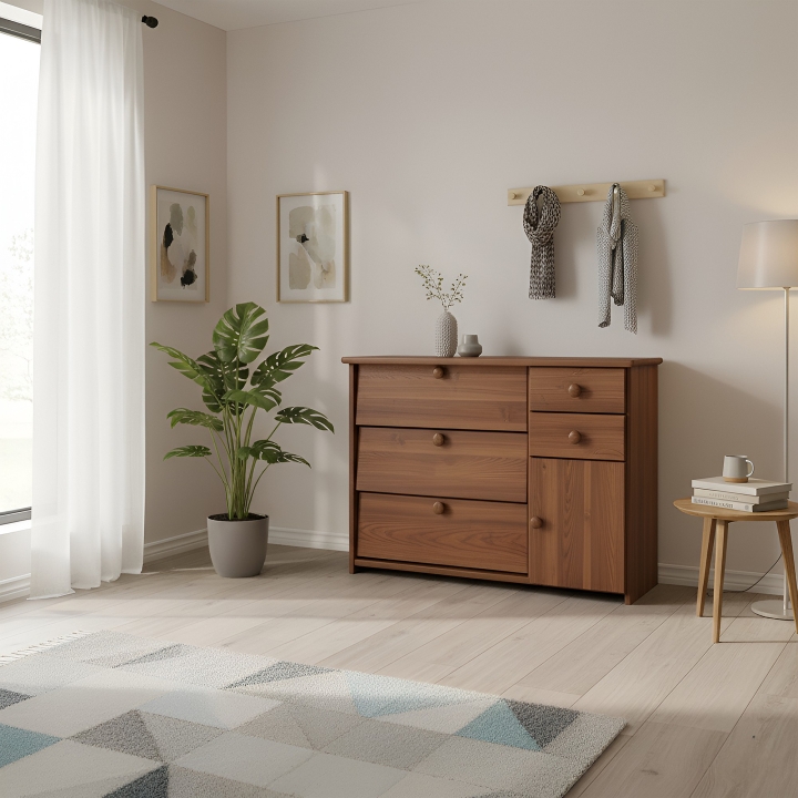 Sosnowa szafka na buty Klasyk SB-81 bejca