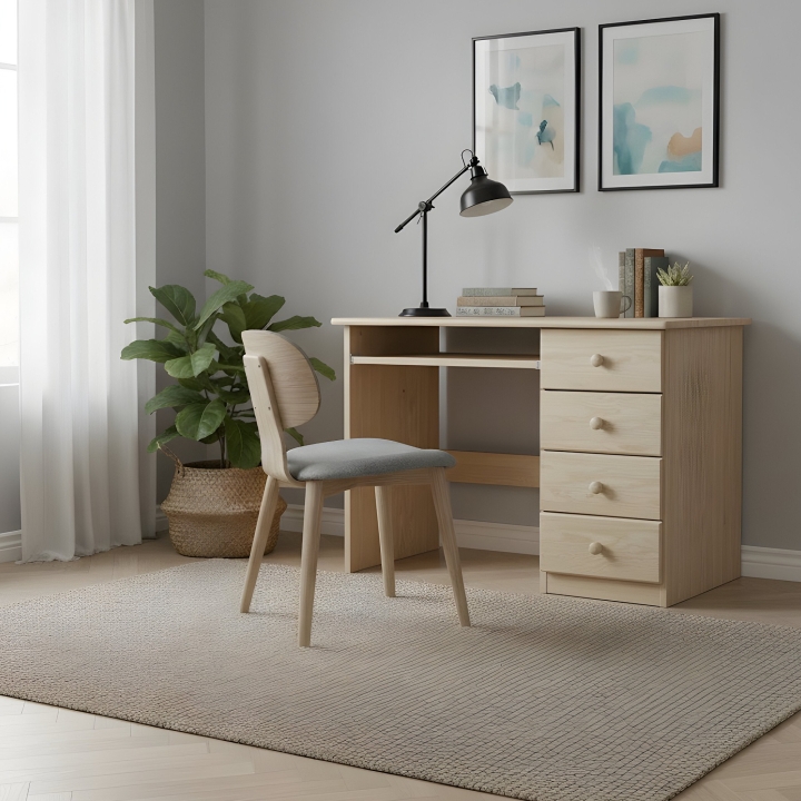 Sosnowe biurko Klasyk BR-01 lakier