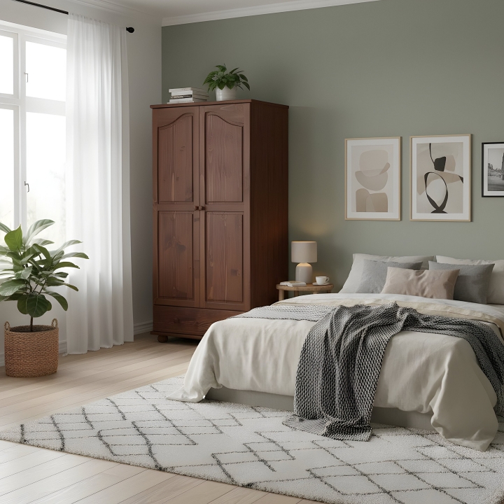 Szafa sosnowa 2-drzwiowa Klasyk SF-13 bejca