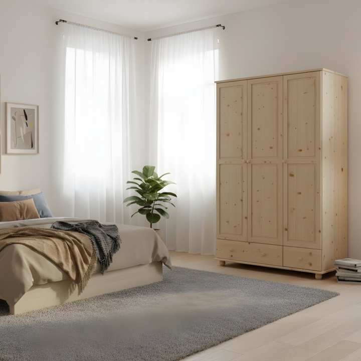 Szafa sosnowa 3-drzwiowa Klasyk SF-07 lakier