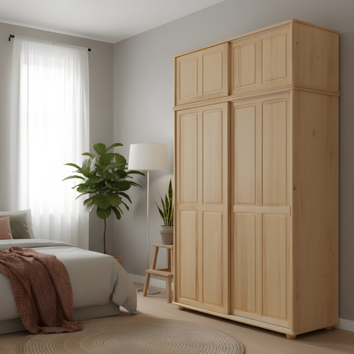 Szafa sosnowa rozsuwana z nadstawką Klasyk SF-05 lakier