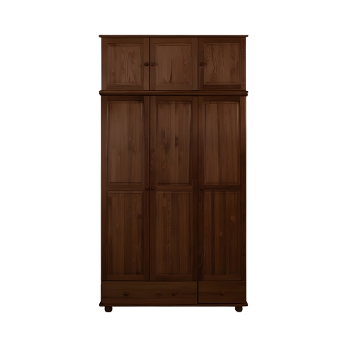 Szafa sosnowa 3-drzwiowa z nadstawką Klasyk SF-03 bejca