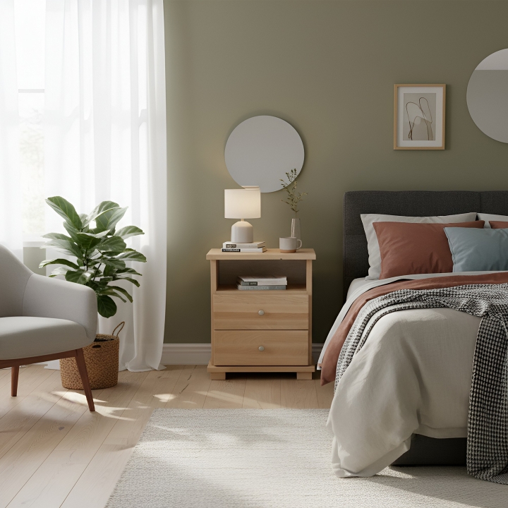 Bukowa szafka nocna Mona SN-27 Lakier