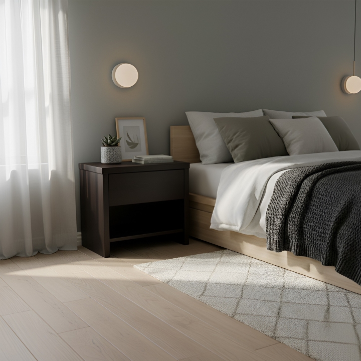 Bukowa szafka nocna Mona SN-29 bejca