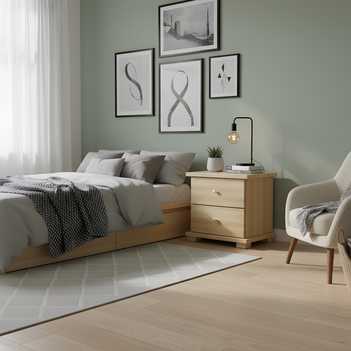 Bukowa szafka nocna Mona SN-78 Lakier