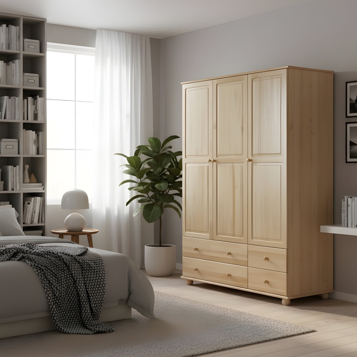 Szafa 3-drzwiowa sosnowa Klasyk SF-04 lakier