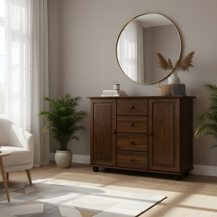 Komoda sosnowa Klasyk KD-58 bejca