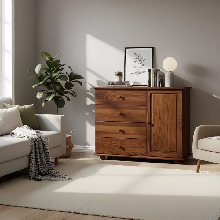 Komoda sosnowa Klasyk KD-55 bejca