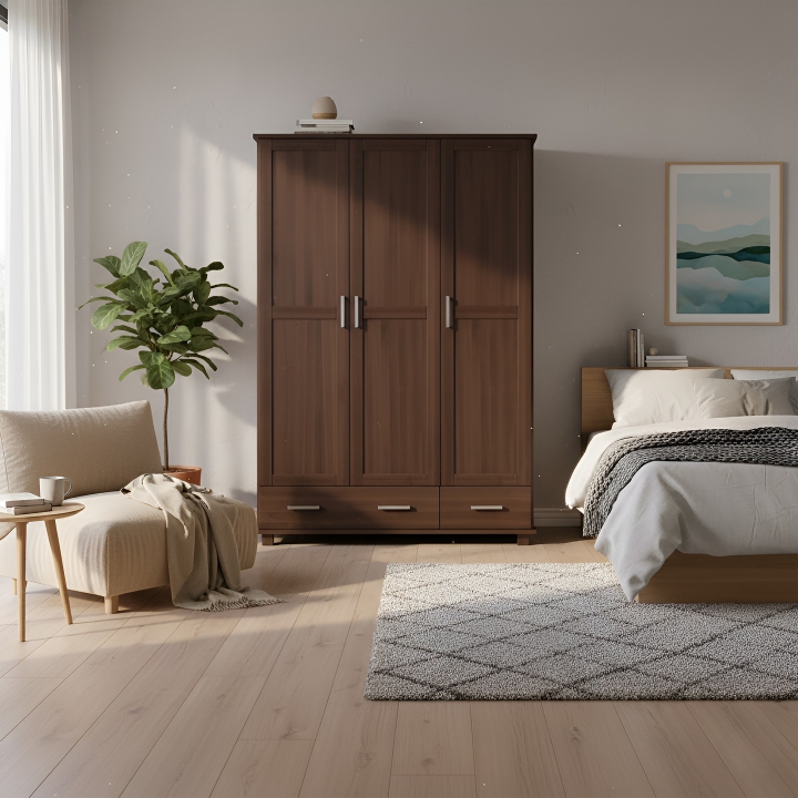 Szafa bukowa 3-drzwiowa Mona SF/B-03 bejca