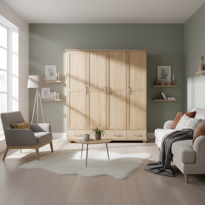 Szafa bukowa 4-drzwiowa Mona SF/B-04 Lakier