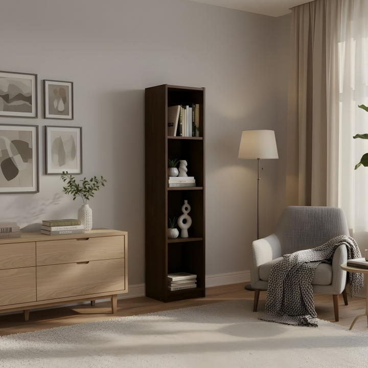 Regał sosnowy Klasyk BIBL-60 bejca