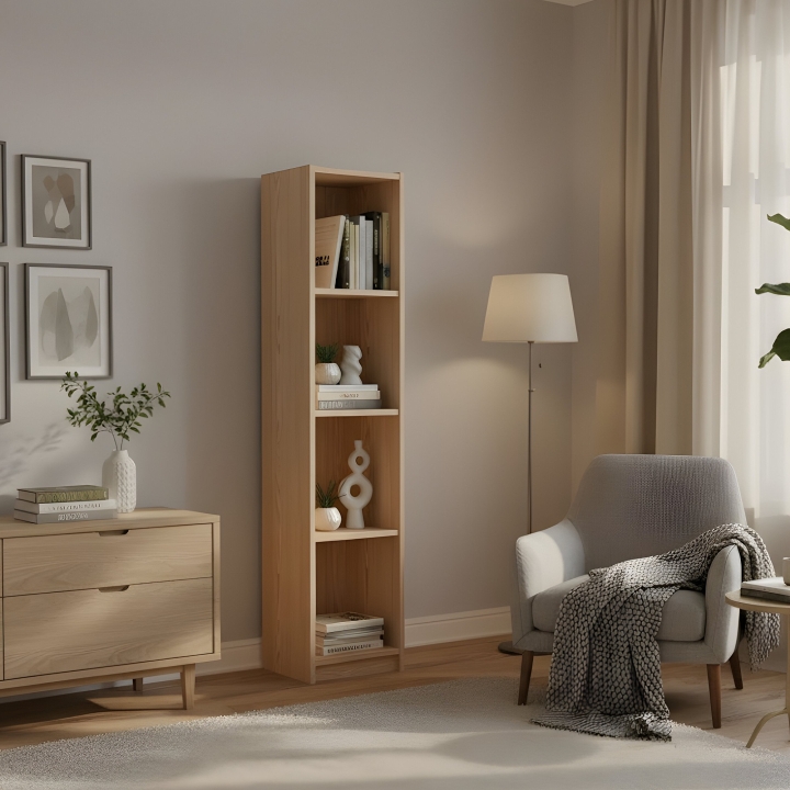 Regał sosnowy Klasyk BIBL-60 lakier