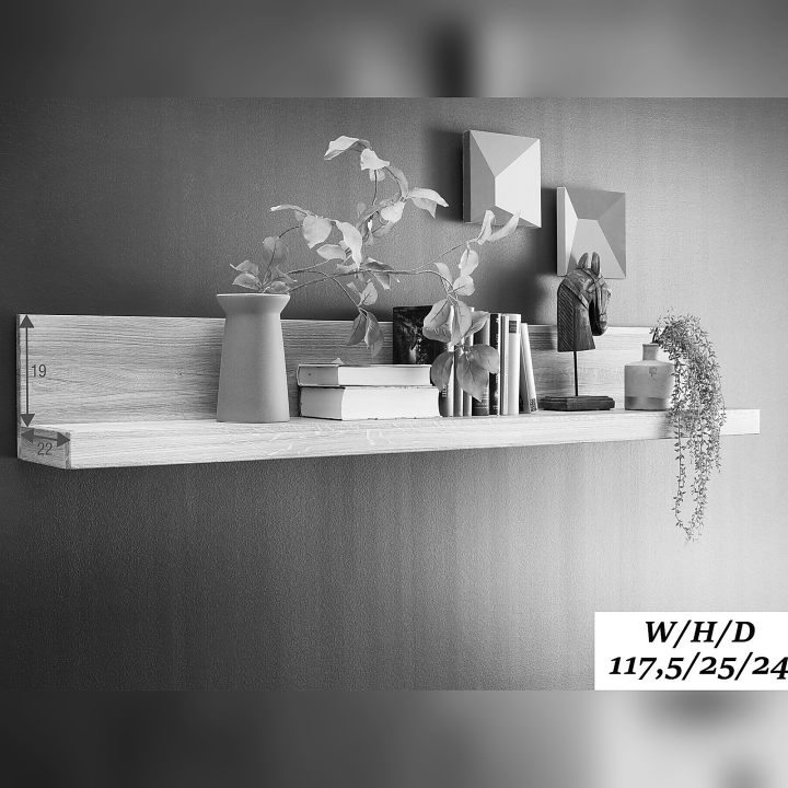 Półka wisząca dębowa I Robusto 117 cm