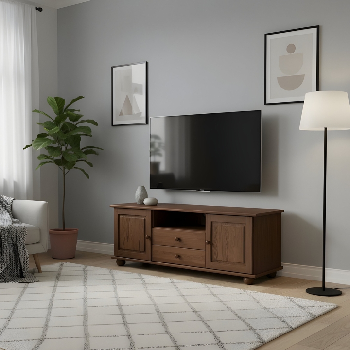 Szafka RTV sosnowa Klasyk RV-62 bejca