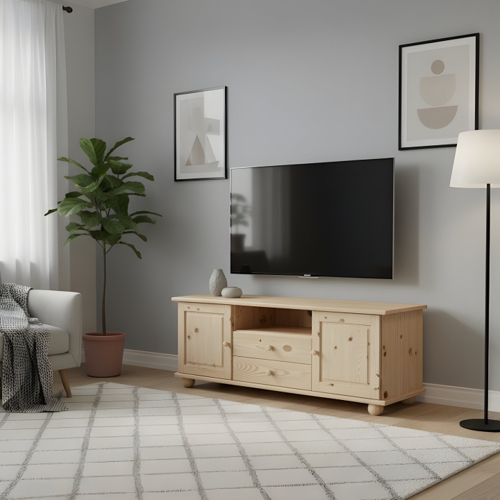 Szafka RTV sosnowa Klasyk RV-62 lakier