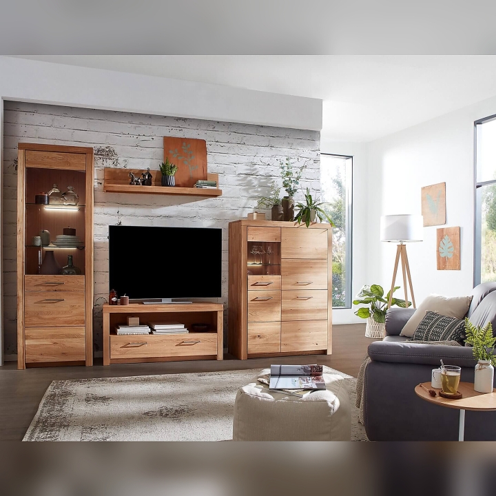 Półka wisząca dębowa I Robusto 117 cm