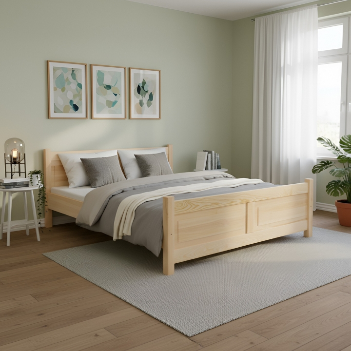 Łóżko sosnowe Klasyk LK-92 lakier 180x200