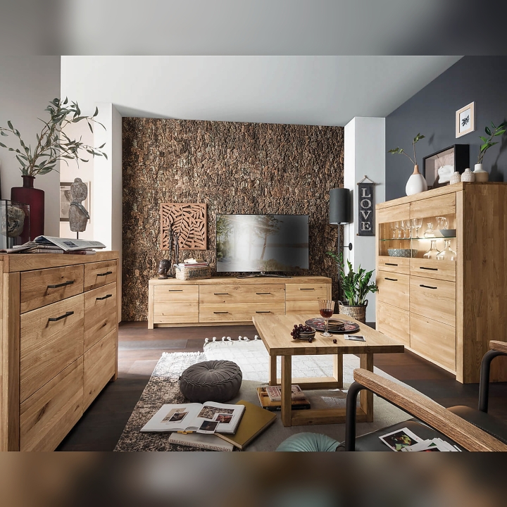 Szafka RTV dębowa III Robusto