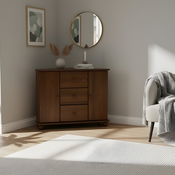 Komoda narożna sosnowa Klasyk KD-87 bejca