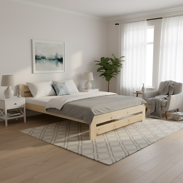 Łóżko sosnowe Klasyk LK-86 lakier 160x200