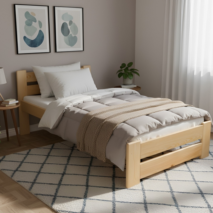 Łóżko sosnowe Klasyk LK-85 lakier 100x200