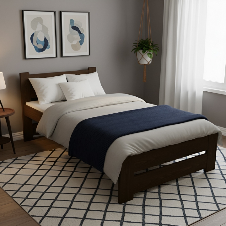 Łóżko sosnowe Klasyk LK-85 bejca 100x200